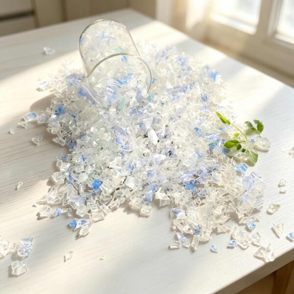 Blue/White RPET Flakes