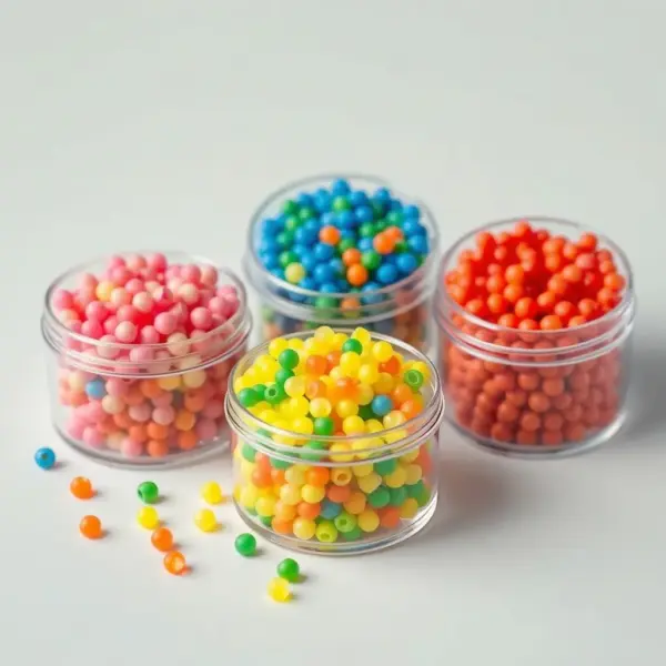 High-purity colorful recycled plastic pellets and masterbatch granules for sustainable industrial manufacturing.