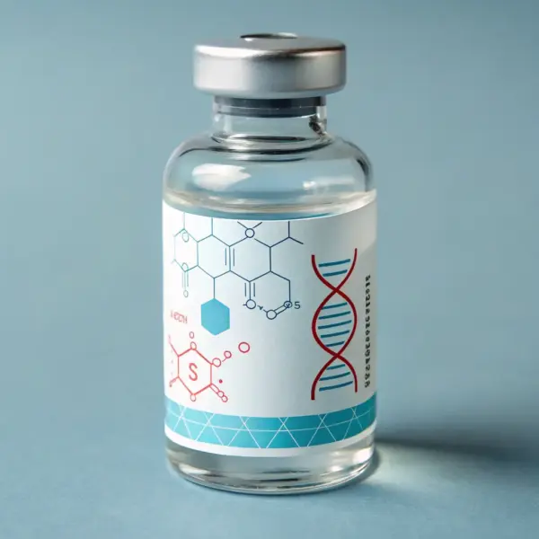High-purity bio-based plasticizer in a glass bottle for sustainable industrial polymer applications.