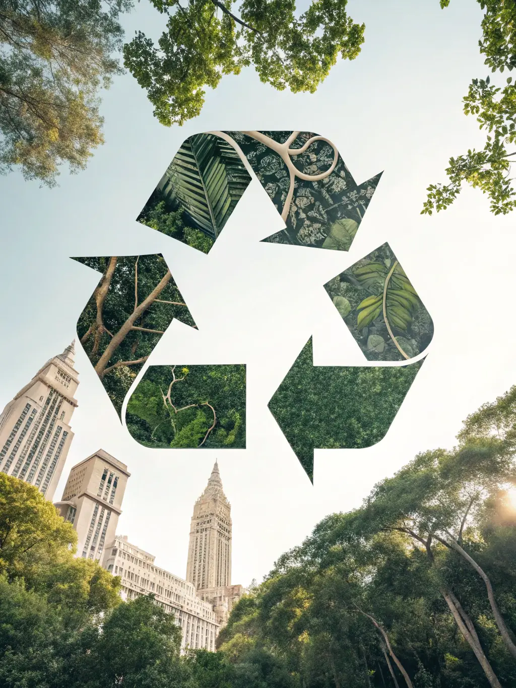 A close-up shot of recycled plastic flakes forming a swirling pattern, symbolizing the circular economy and RePlastic Global's commitment to sustainability.