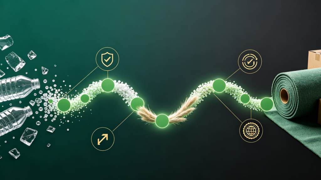 Green Barrier or Growth Breakthrough? Four Core Strategic Values of Sourcing GRS-Certified rPET 1 The current image has no alternative text. The file name is: 博客-3-scaled.png